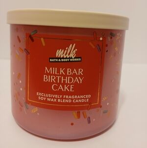 Bath & Body Works Red Milk Bar Birthday Cake Candle